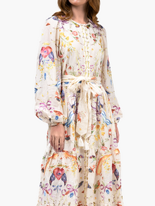 Threadwork Voile Maxi Dress | Ivory Multi