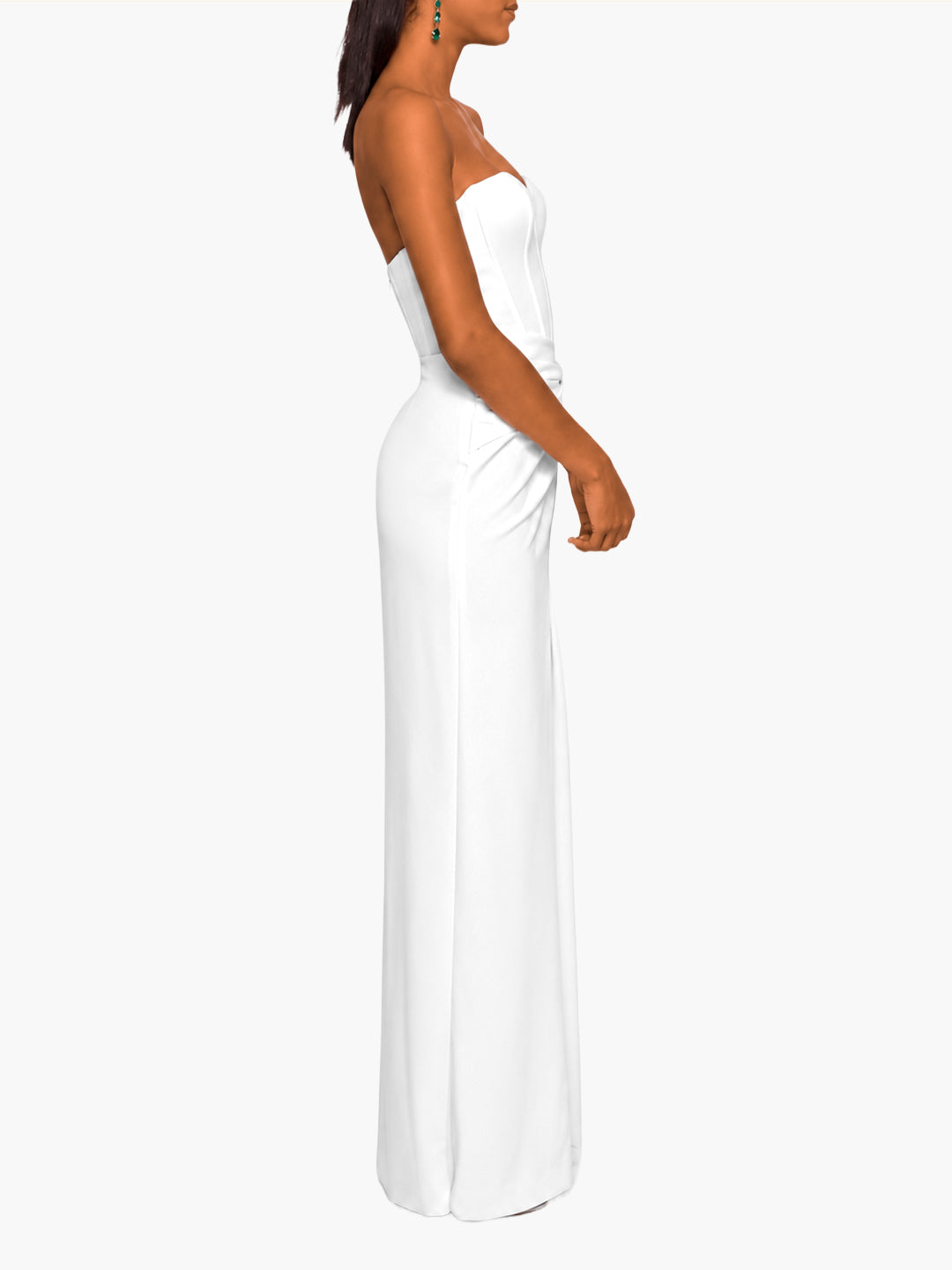Twist Crepe Column Gown | Ivory