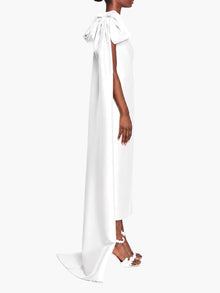 Silk Mikado Midi Dress | Ivory