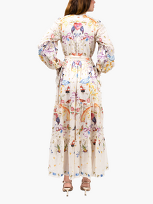Threadwork Voile Maxi Dress | Ivory Multi