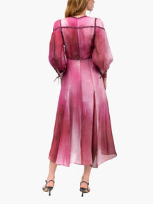 Studded Ombre Midi Dress | Fuchsia