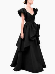 Abstract Taffeta Ballgown | Black