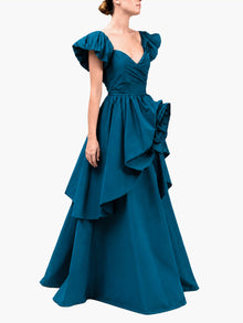 Abstract Taffeta Ballgown | Peacock
