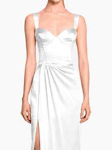 Satin Bustier Gown | Ivory