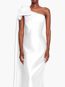 Silk Mikado Midi Dress | Ivory