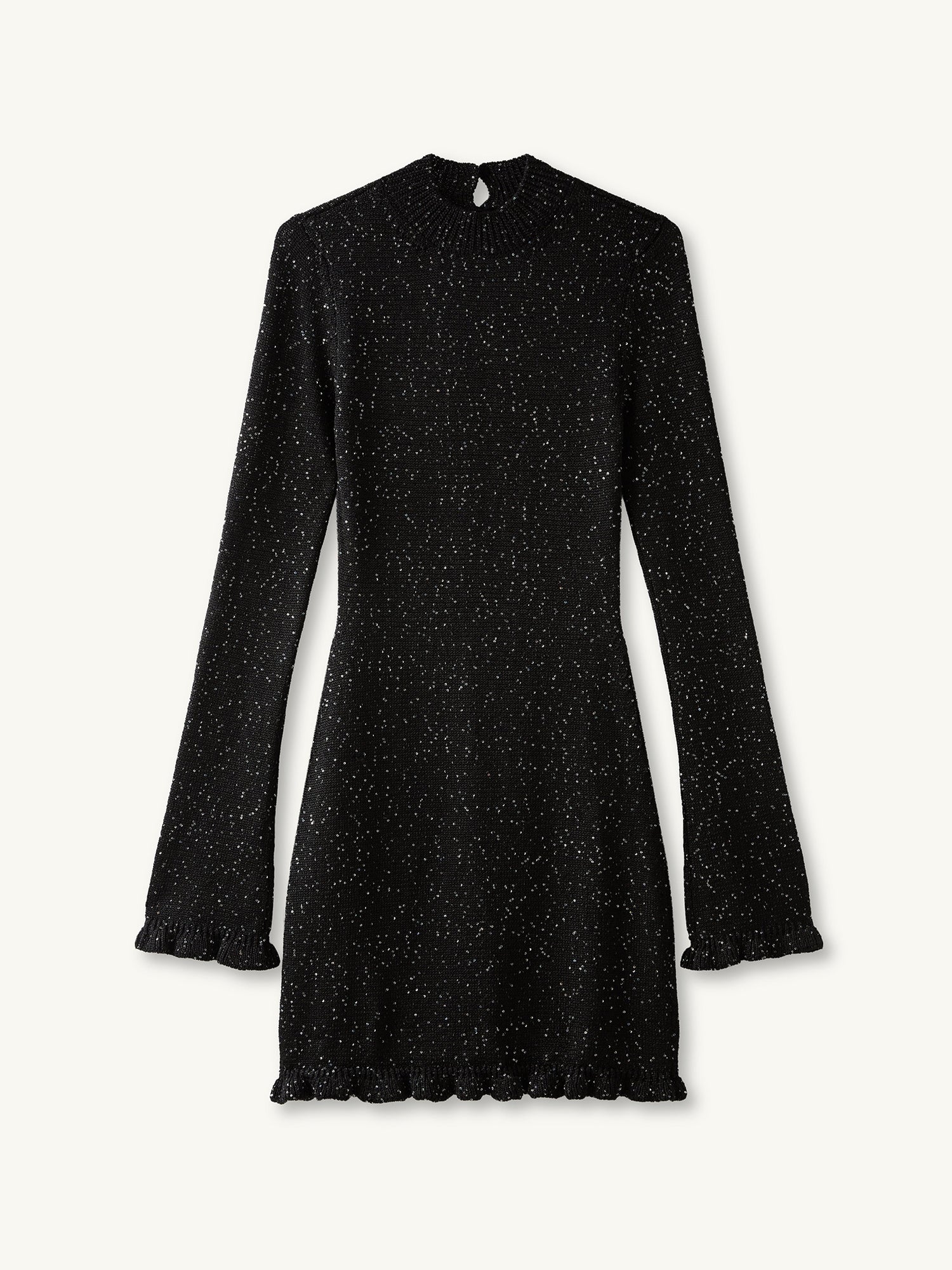 Astrid Longsleeve Mini Dress | Black/Silver Sequin