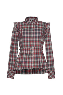 Aurelia Top | Tartan Plaid Turtledove