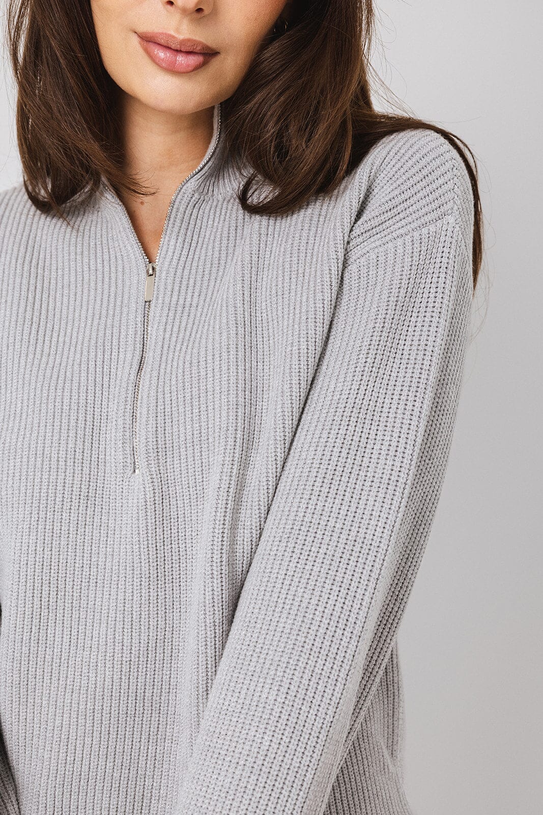 Funnel Neck Half-Zip Sweater sweatshirt IVL April 