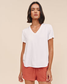 V-Neck Tee | White