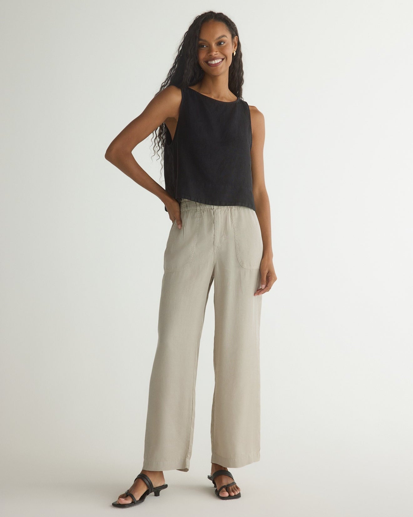 Utility Pocket Ankle Pant | Foggy Coast