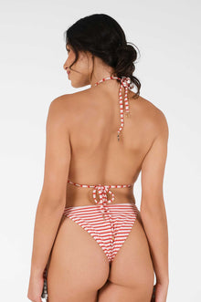Women | Martini Triangle Top | Red Flush Jacquard