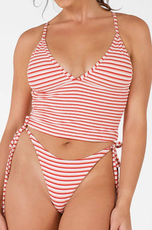 Women | Holly Tankini Top | Red Flush Jacquard