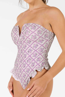 Women | Lily Ruffled One Piece | Lavender Tea