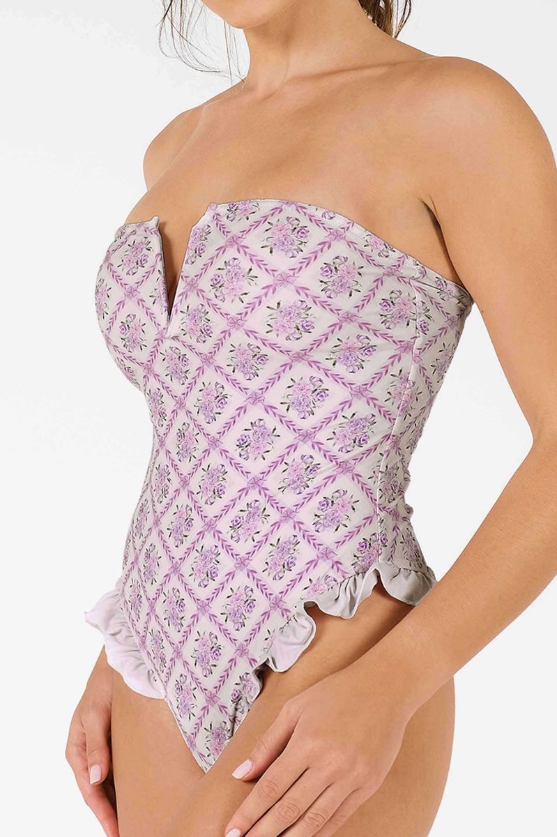 Women | Lily Ruffled One Piece | Lavender Tea