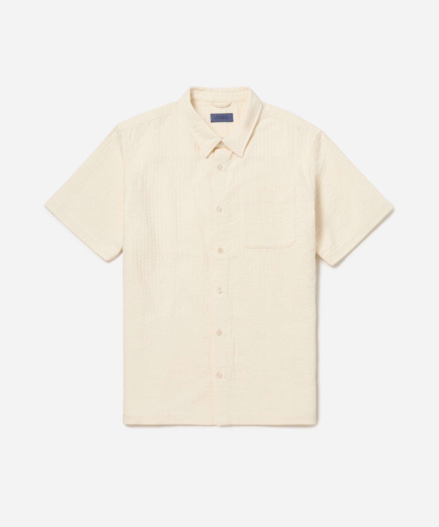 Ivory | Bruce Double Layer Crinkle Short Sleeve Shirt