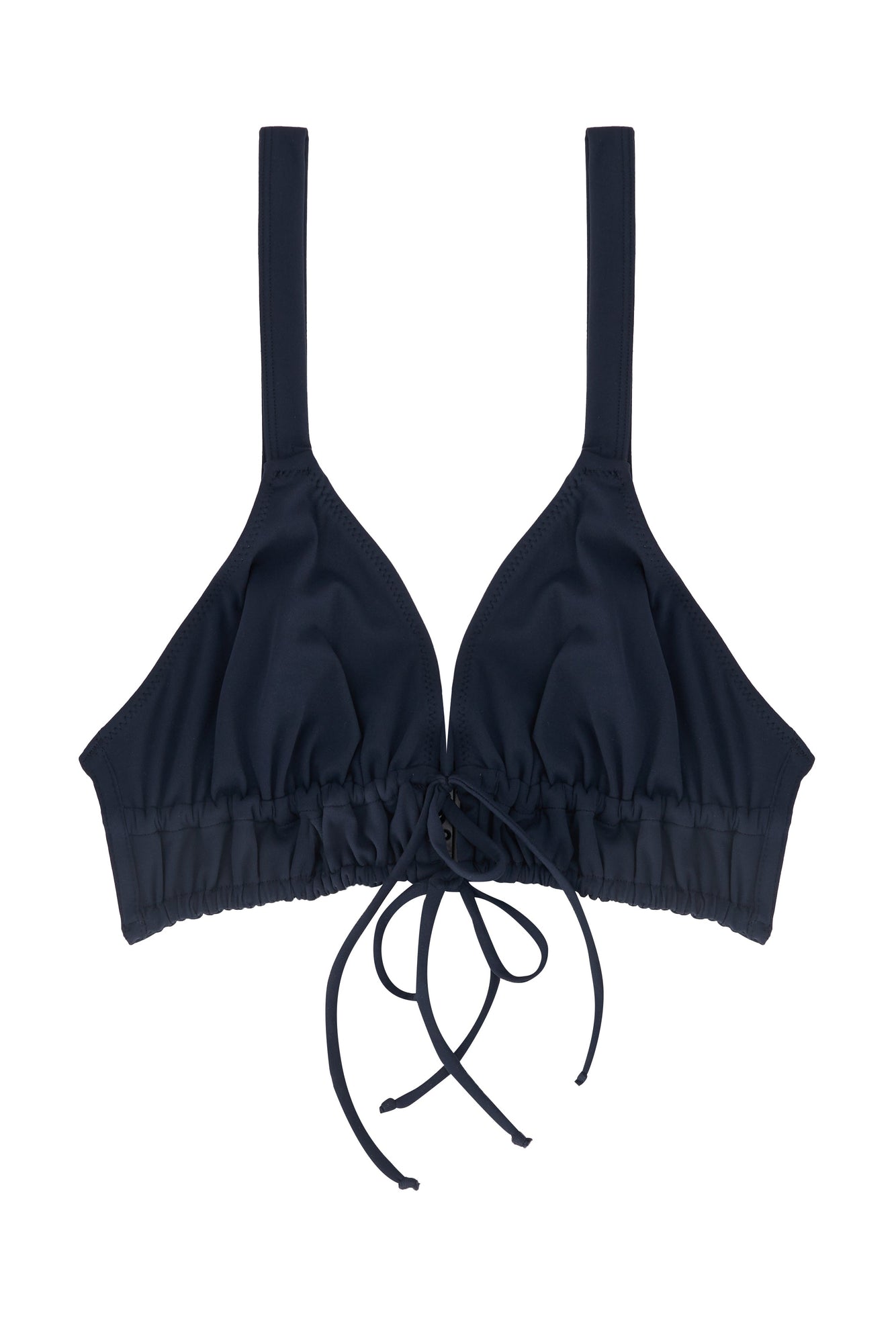 Tori Triangle Tie Detailed Bikini Top | Deep Blue