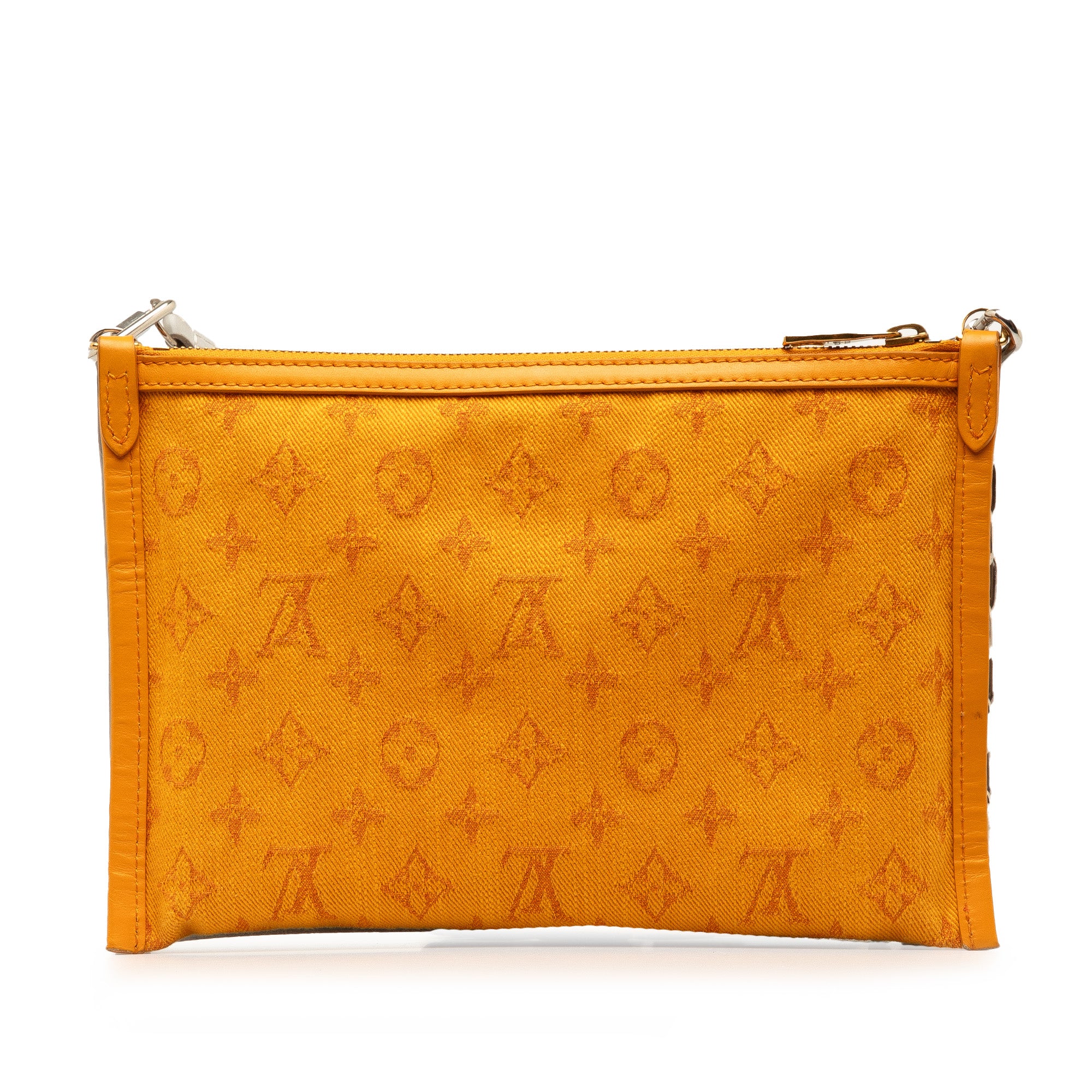 Louis Vuitton | Pre-Owned Monogram Antartica Double Flat Messenger | Gray/OrangeOrangeOrange