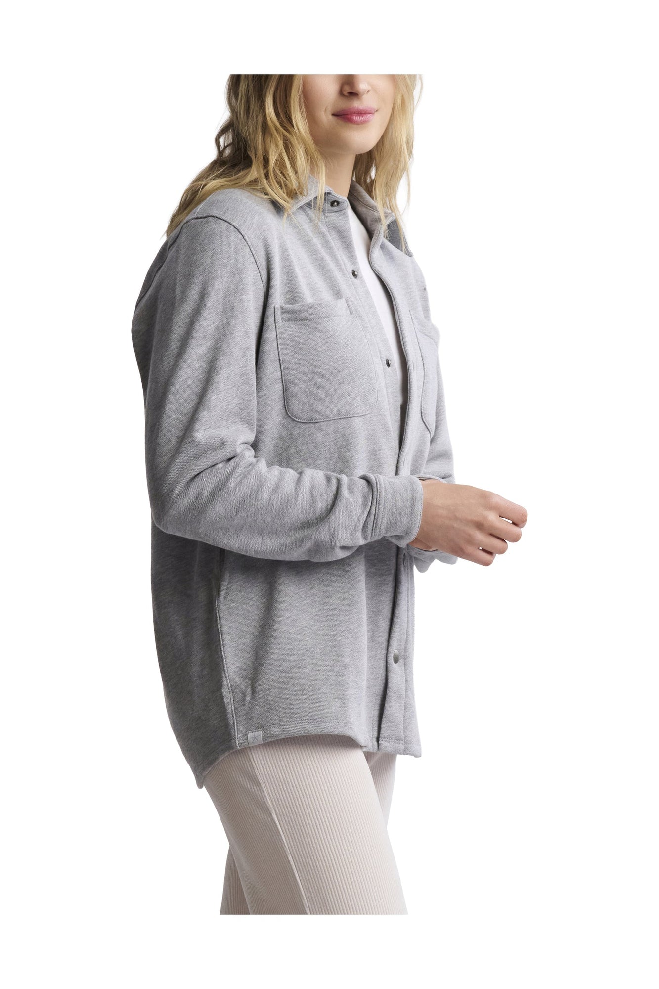 Unisex | Malibu Collection French Terry Shacket | Heathered Gray