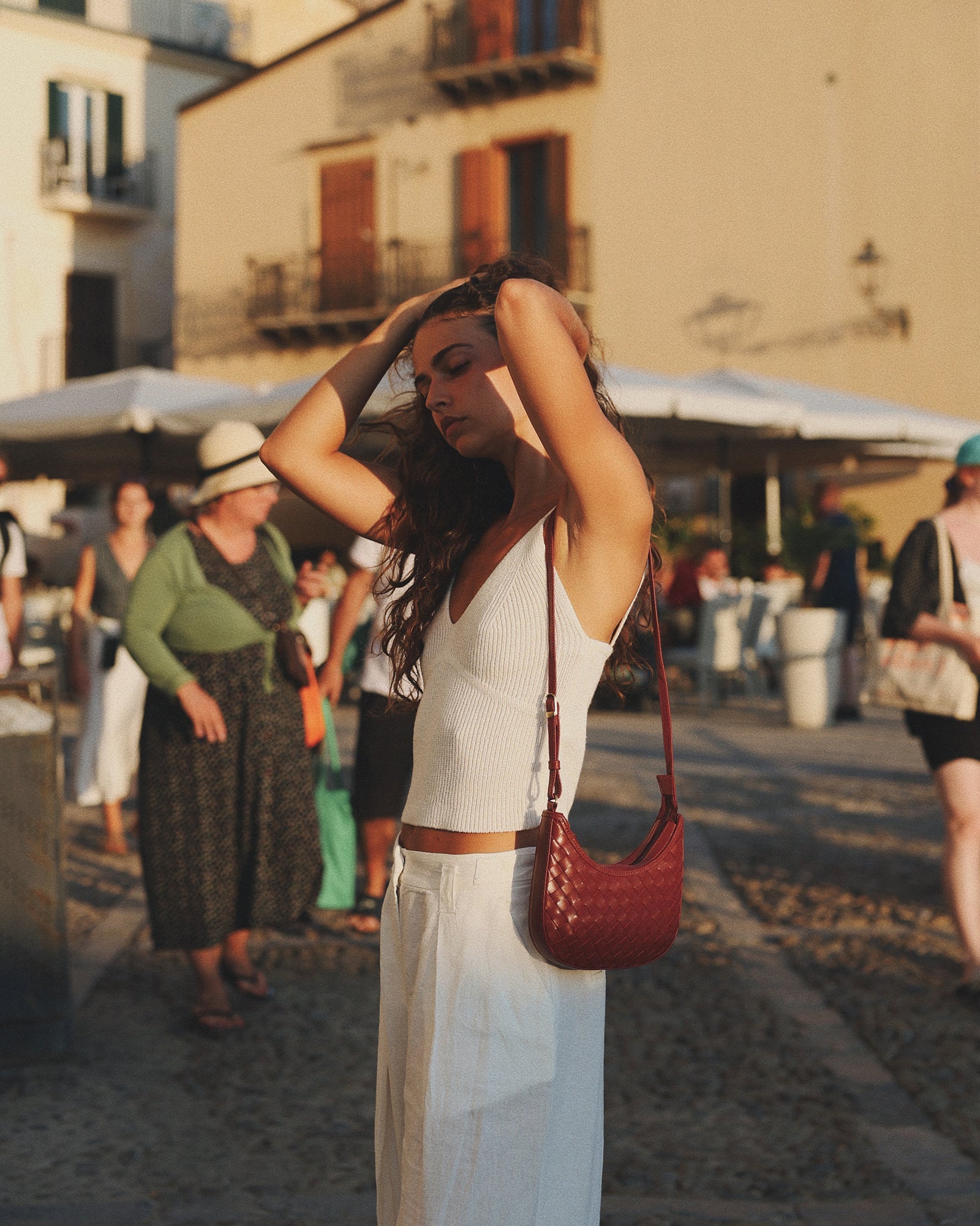 Mini Sling - Carre Weave | Rouge