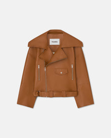 Mens | Berti Regenerated Leather Jacket | Tan