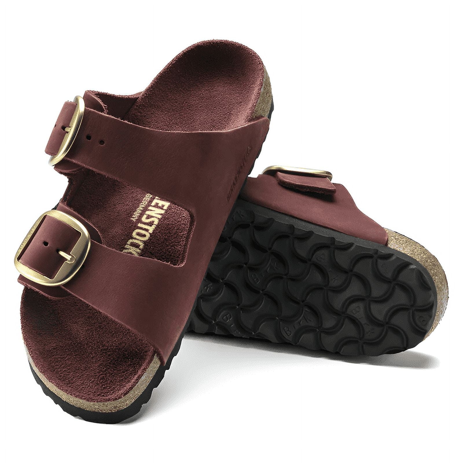 Birkenstock | Womens | Arizona Big Buckle Narrow Leather Sandal | Red