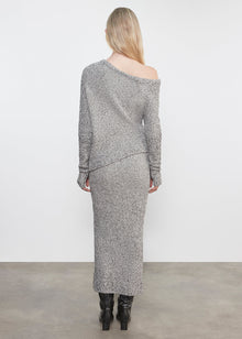 Boucle Knit Slouch Sweater | Pepper
