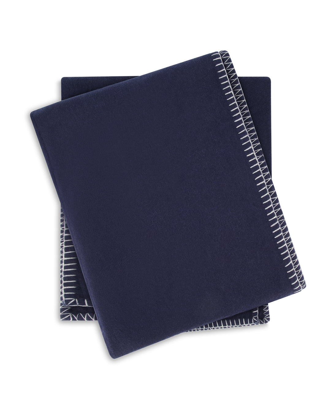 Sofia Cashmere | Cashmere Double Face Throw W Whip  Stitch | Navy