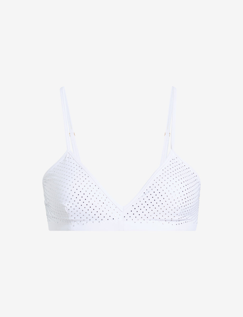 Party Starter Bralette::Crystal White::Main