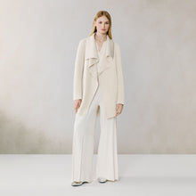 Bridgette-U Double Face Wrap Coat In Wool | Powder