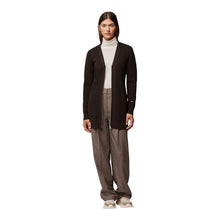 Brigida Semi-Fitted Sustainable Knitted Ribbed Cardigan | Oak