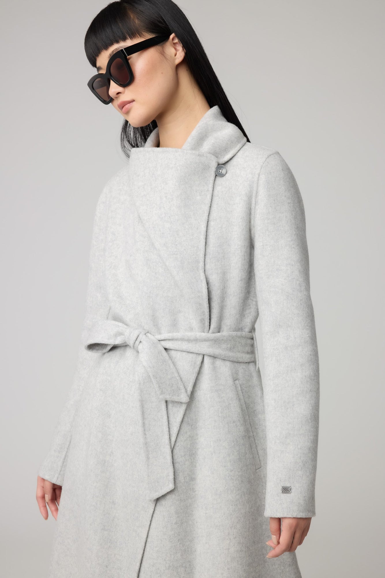 Britta Straight-Fit Wool Coat | Stone