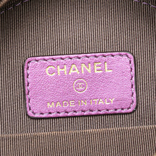 Chanel | Pre-Owned Quilted Iridescent Lambskin Round Clutch With Chain | Purple