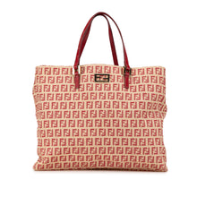 Fendi | Pre-Owned Zucchino Canvas Tote | Brown/Beige/RedRed