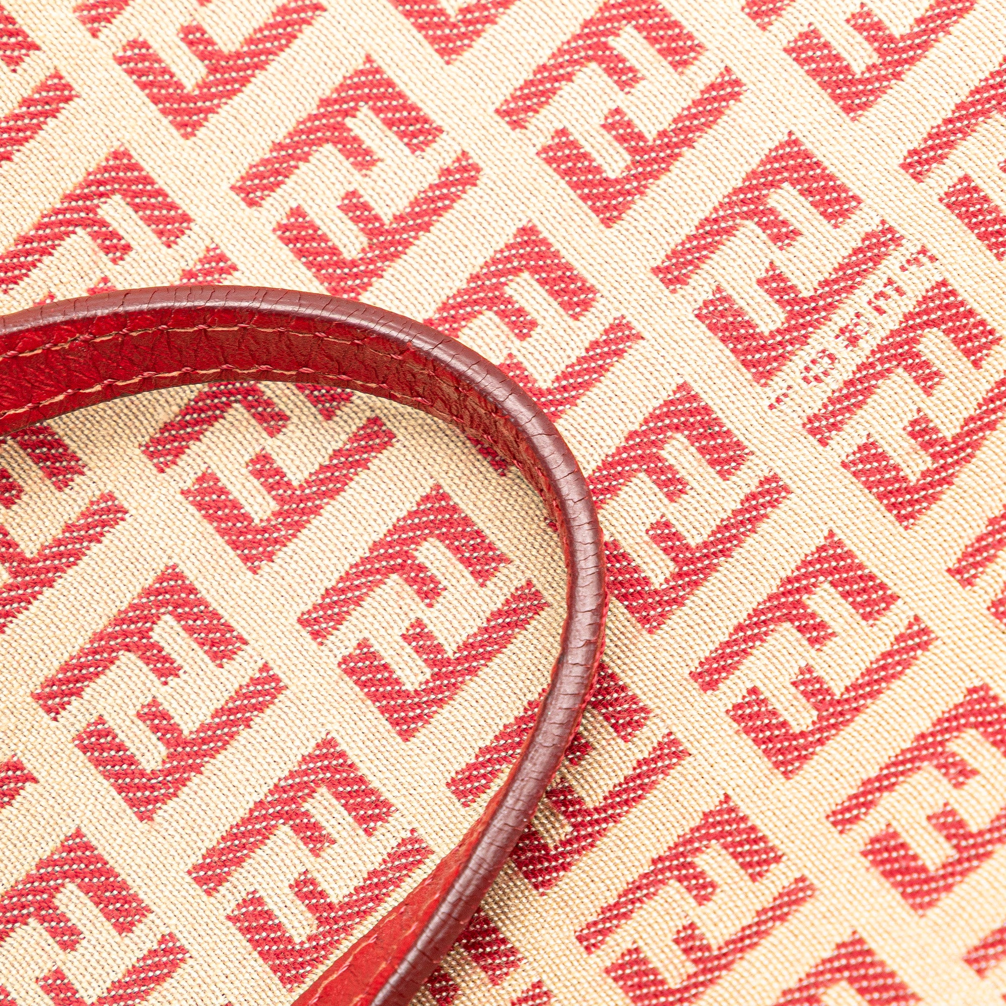 Fendi | Pre-Owned Zucchino Canvas Tote | Brown/Beige/RedRed