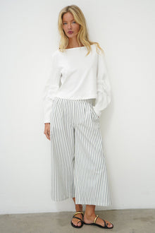 LNA Finley pant in grey stripe