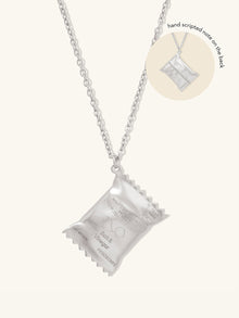 Bag of Chips Necklace | Silver Rhodium Plated Brass