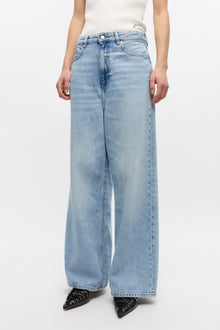 Baggy Wide Jeans in Denim | Light Blue Stone