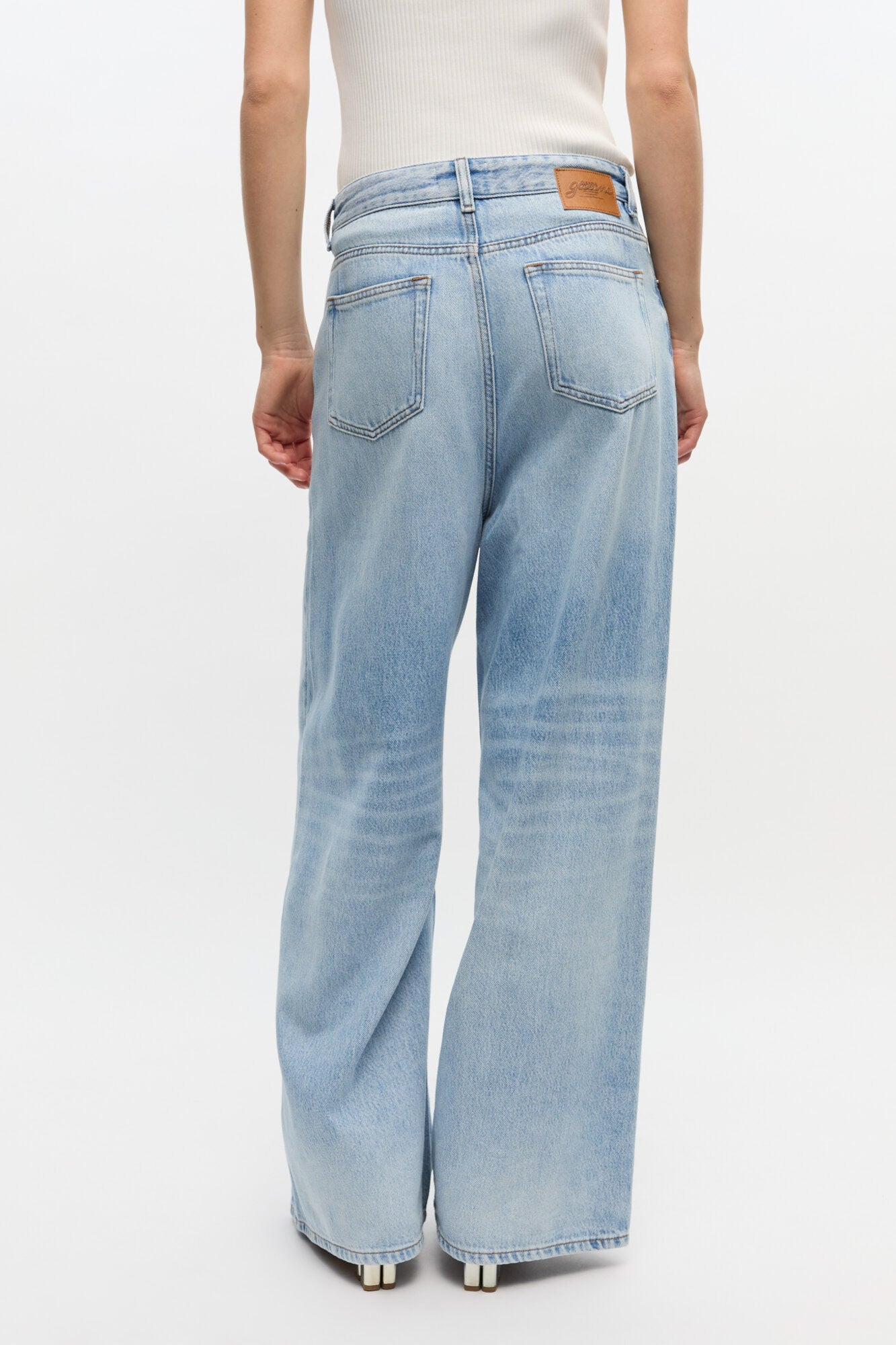 Baggy Wide Jeans in Denim | Light Blue Stone