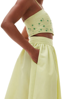 Beaded Nylon Top | Lily Green