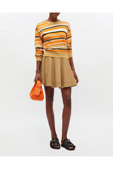 Beige Washed Mini Circle Skirt | Lark