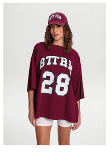 Better League Oversized Tee | Burgundy