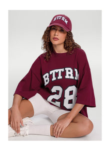 Better League Oversized Tee | Burgundy