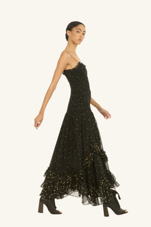 Bianca Maxi Dress | Black Polka Dot