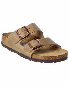 Birkenstock | Womens | Arizona Soft Footbed Oiled Nubuck Leather Narrow Sandal | Brown