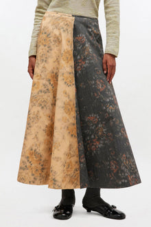 Black and Beige Circle Skirt | Multicolour
