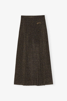Black and Gold Sparkle Rib Maxi Skirt | Multicolour