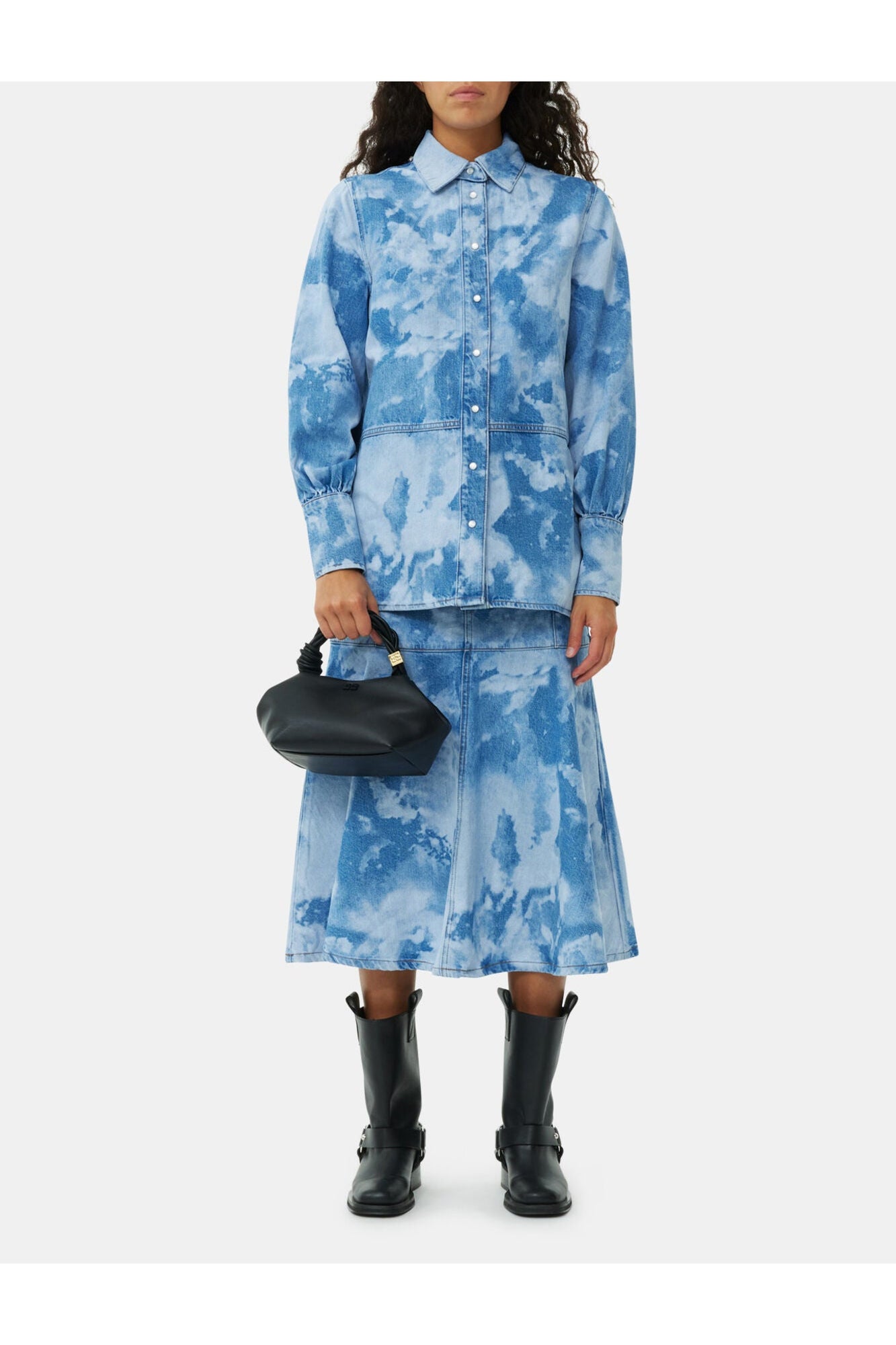 Bleach Denim Shirt | Light Blue Stone