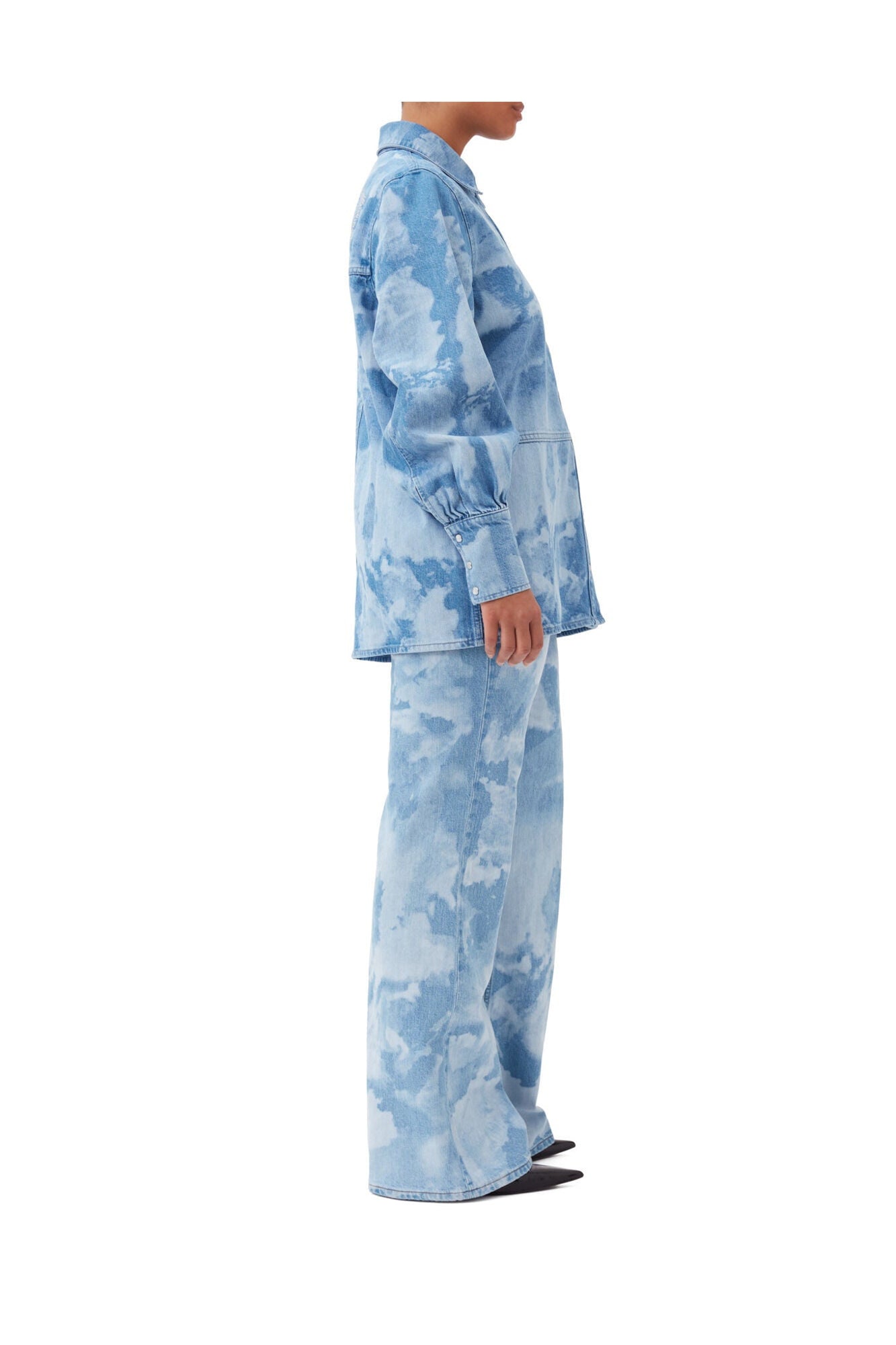 Bleach Denim Shirt | Light Blue Stone