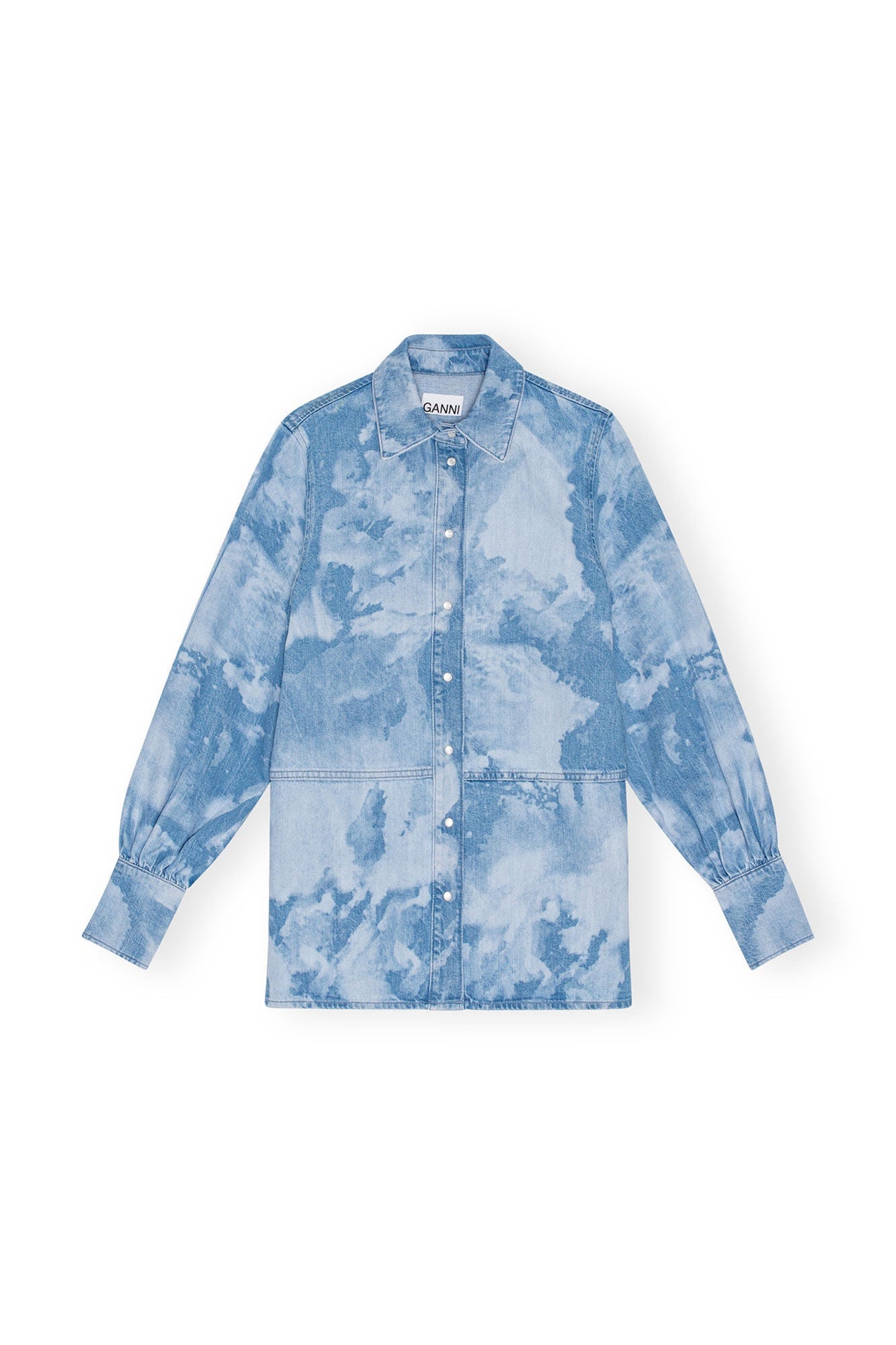 Bleach Denim Shirt | Light Blue Stone