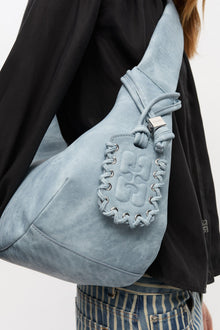 Bleached Medium Hobo Bag | Celestial Blue